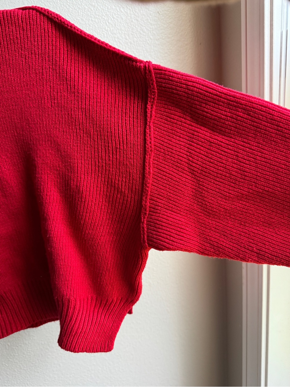 CJLA Red Cropped Crewneck Sweater - Women - Picture 4 of 8